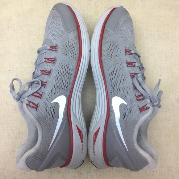 Nike Lunarglide 4 Mens 524977-005 Athletic Running Shoes US 14 US Gray w/ red - Picture 7 of 12